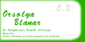 orsolya blanar business card