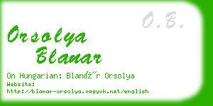 orsolya blanar business card